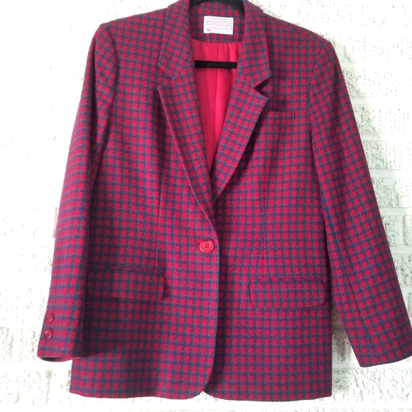 Pendelton Vintage Plaid Wool Blazer 8 - Picture 3 of 7